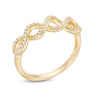 0.19 CT. T.W. Diamond Twist Infinity Ring in 10K Gold|Peoples Jewellers