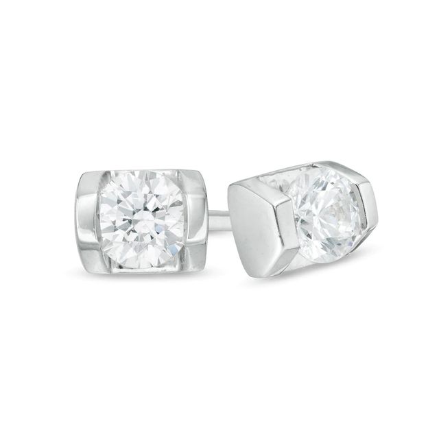 0.30 CT. T.W. Certified Canadian Diamond Solitaire Stud Earrings in 14K White Gold (I/I1)|Peoples Jewellers