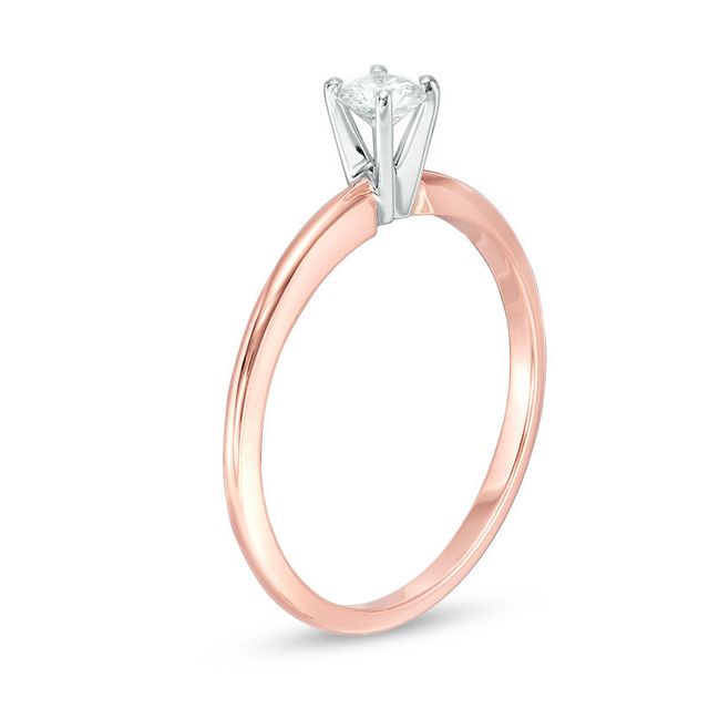 0.20 CT. Diamond Solitaire Engagement Ring in 14K Rose Gold