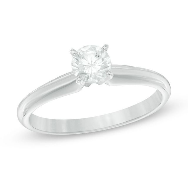 1 CT. Diamond Solitaire Engagement Ring in 14K White Gold (J/I3
