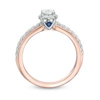 Vera Wang Love Collection 0.60 CT. T.W. Diamond Frame Engagement Ring in 14K Two-Tone Gold|Peoples Jewellers