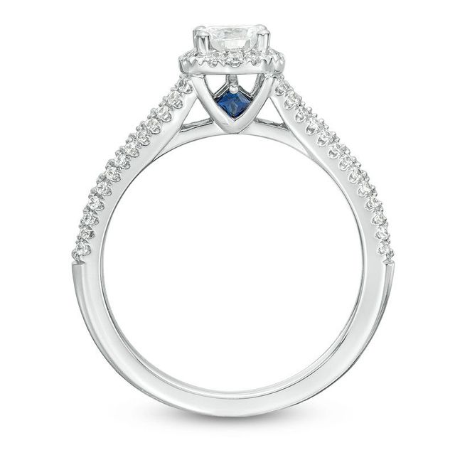 Vera Wang Love Collection 0.70 CT. T.W. Diamond Frame Split Shank Engagement Ring in 14K White Gold|Peoples Jewellers