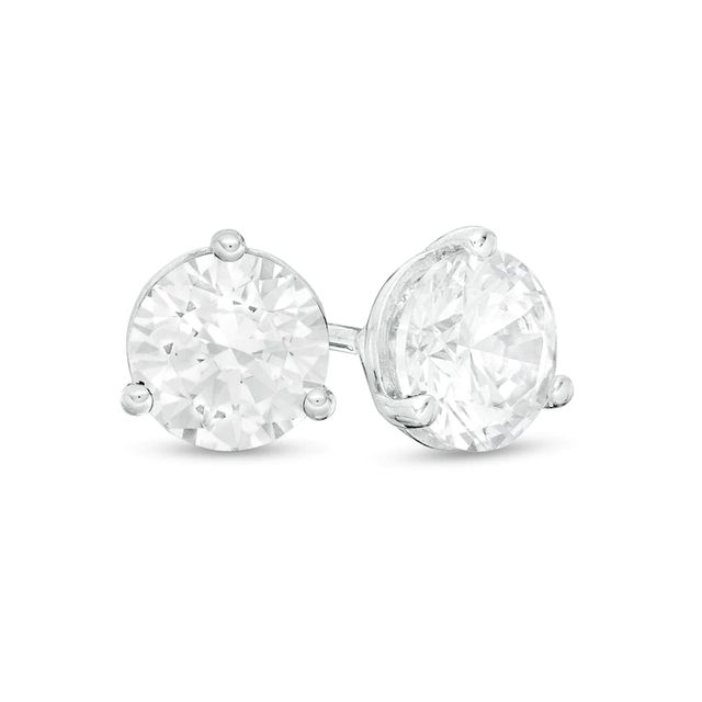 CT. T.W. Certified Canadian Diamond Solitaire Stud Earrings in 14K White Gold (I/I2)|Peoples Jewellers