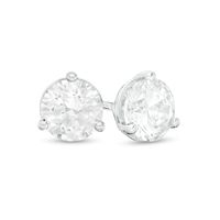 CT. T.W. Certified Canadian Diamond Solitaire Stud Earrings in 14K White Gold (I/I2)|Peoples Jewellers