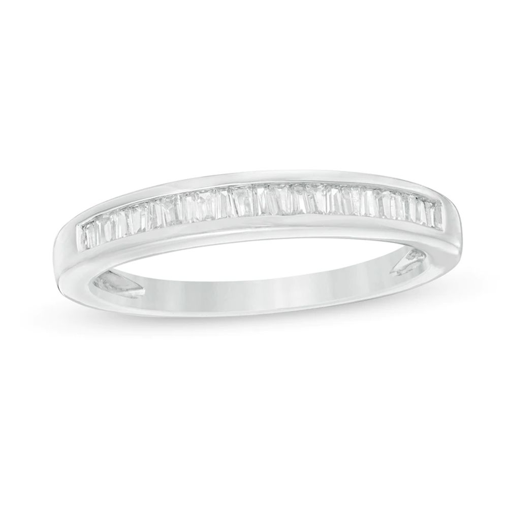 0.145 CT. T.W. Baguette Diamond Band in 10K White Gold|Peoples Jewellers