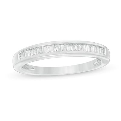 0.145 CT. T.W. Baguette Diamond Band in 10K White Gold|Peoples Jewellers