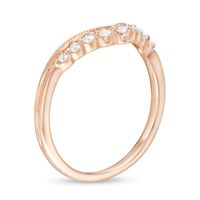 0.145 CT. T.W. Diamond Chevron Anniversary Band in 10K Rose Gold|Peoples Jewellers