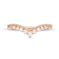 0.145 CT. T.W. Diamond Chevron Anniversary Band in 10K Rose Gold|Peoples Jewellers