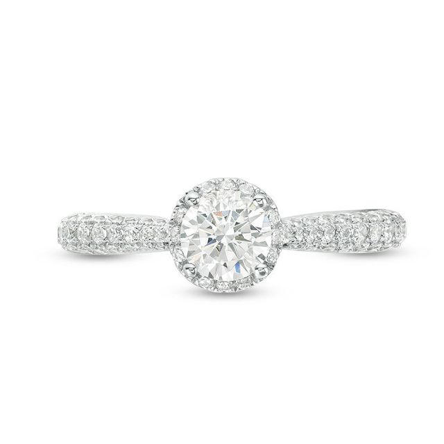 Vera Wang Love Collection 1.23 CT. T.W. Diamond Frame Engagement Ring in 14K White Gold|Peoples Jewellers