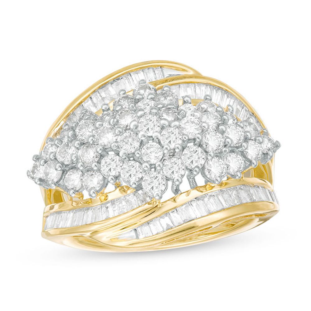 2.00 CT. T.W. Composite Diamond Marquise Bypass Ring in 10K Gold|Peoples Jewellers