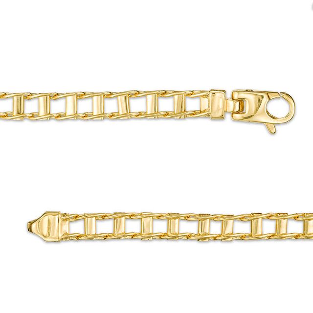 Men's 4.7mm Railroad Chain Bracelet in 14K Gold|Peoples Jewellers