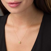 5.0mm Peridot Bead Frame Pendant in 10K Gold|Peoples Jewellers