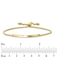 Italian Gold Curved Bar Bolo Bracelet in 14K Gold - 9.0"|Peoples Jewellers