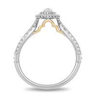 Enchanted Disney Jasmine 0.75 CT. T.W. Marquise Diamond Double Frame Engagement Ring in 14K Two-Tone Gold|Peoples Jewellers