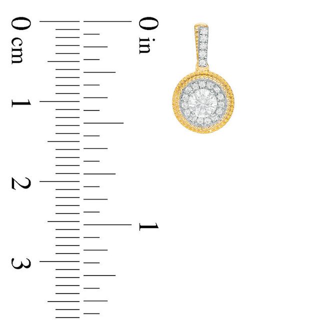 0.50 CT. T.W. Certified Canadian Diamond Frame Vintage-Style Drop Earrings in 10K Gold (I/I1)