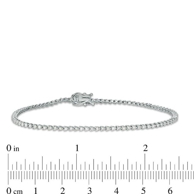 1.00 CT. T.W. Diamond Tennis Bracelet in 10K White Gold