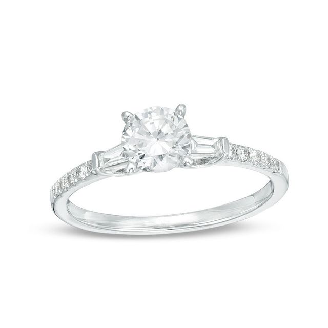 Princess Cut Diamond Engagement Ring in 14K White Gold (0.70 ct tw