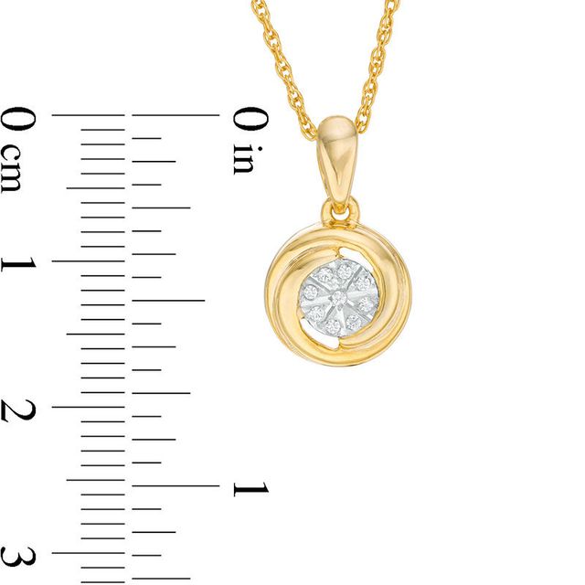 0.05 CT. T.W. Composite Diamond Drop Pendant in 10K Gold