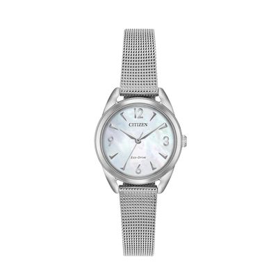 Ladies' Drive from Citizen Eco-Drive® LTR Mesh Watch with Mother-of-Pearl Dial (Model: EM0680-53D)|Peoples Jewellers