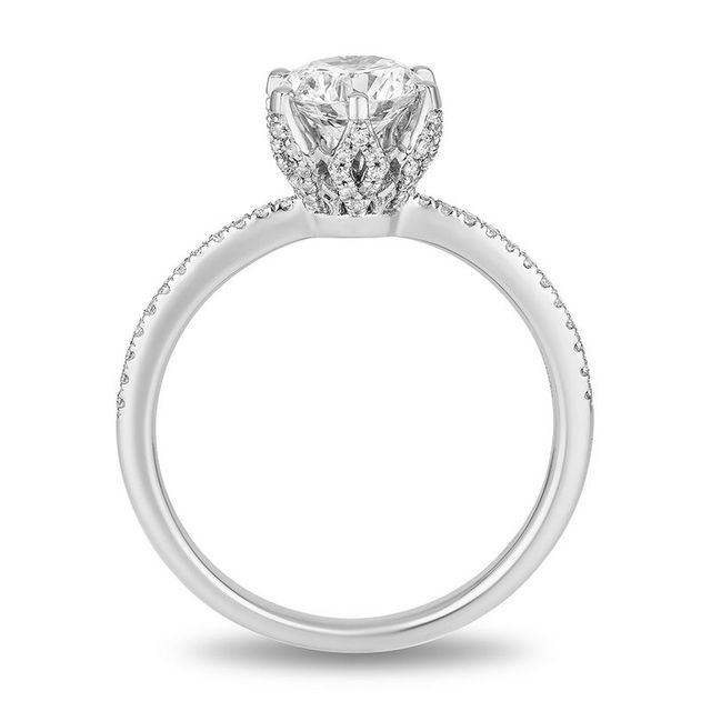 Enchanted Disney Elsa 1.25 CT. T.W. Diamond Snowflake Engagement Ring in 14K White Gold|Peoples Jewellers