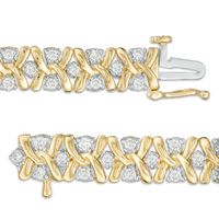 2.00 CT. T.W. Diamond "S" Wave Bracelet in 10K Gold - 7.25"|Peoples Jewellers