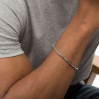 Men's 3.0mm Franco Chain Bracelet in Stainless Steel - 8.5"|Peoples Jewellers