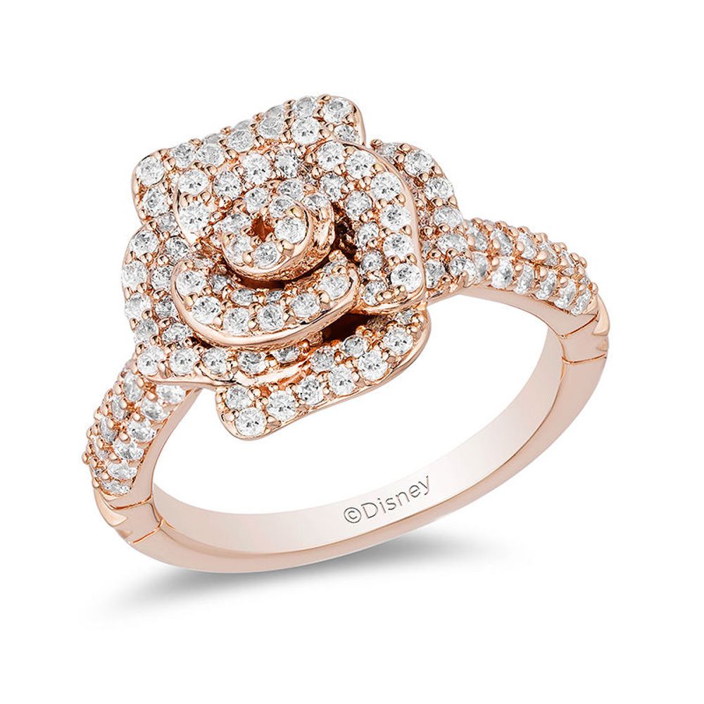 Enchanted Disney Belle 1.01 CT. T.W. Diamond Rose Ring in 10K Rose Gold|Peoples Jewellers