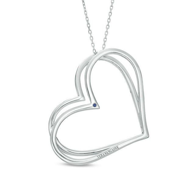 The Kindred Heart from Vera Wang Love Collection Tilted Pendant in Sterling Silver - 19"|Peoples Jewellers