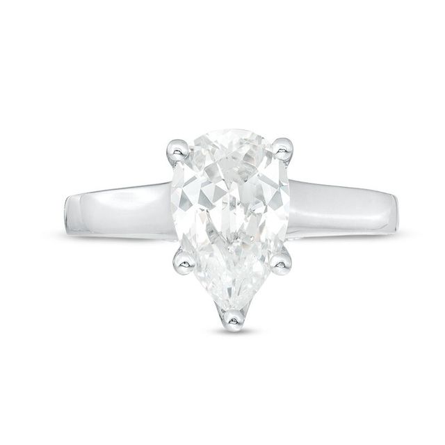 Vera Wang Love Collection 2.29 CT. T.W. Certified Pear-Shaped Diamond Engagement Ring in 14K White Gold (I/SI2)|Peoples Jewellers