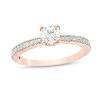 Peoples 100-Year Anniversary 0.59 CT. T.W. Certified Canadian Diamond Engagement Ring in 14K Rose Gold (I/I1)|Peoples Jewellers