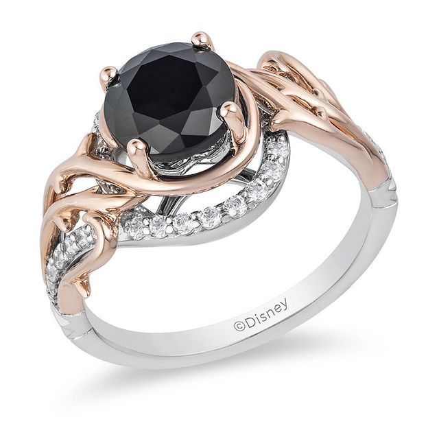 Enchanted Disney Villains Maleficent 2.00 CT. T.W. Black Diamond Thorn Engagement Ring in 14K Two-Tone Gold|Peoples Jewellers