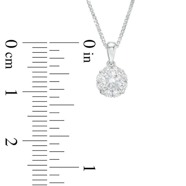 CT. T.W. Certified Canadian Diamond Frame Pendant in 14K White Gold (I/I2)|Peoples Jewellers