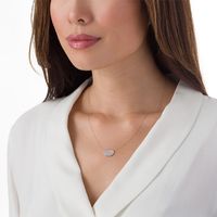 0.24 CT. T.W. Diamond Elongated Hexagon Necklace in 10K Gold - 19.5"|Peoples Jewellers