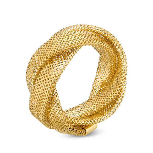 Braided Mesh Ring in 14K Gold - Size 7|Peoples Jewellers