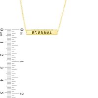 Italian Gold Bar Pendant in 14K Gold|Peoples Jewellers