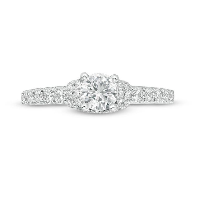 Vera Wang Love Collection 0.95 CT. T.W. Diamond Collar Engagement Ring in 14K White Gold|Peoples Jewellers