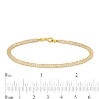 Italian Gold Cubic Zirconia Mesh Chain Bracelet in 14K Gold - 7.5"|Peoples Jewellers