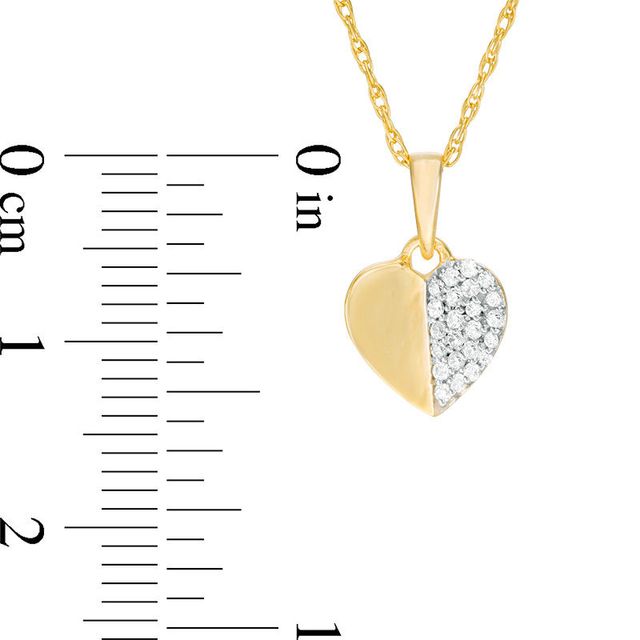 0.10 CT. T.W. Diamond Heart Pendant in 10K Gold|Peoples Jewellers