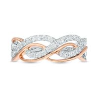 0.50 CT. T.W. Diamond Twist Anniversary Band in 10K Two-Tone Gold|Peoples Jewellers