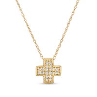 0.06 CT. T.W. Diamond Cross Pendant in 10K Gold|Peoples Jewellers