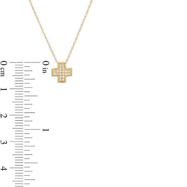 0.06 CT. T.W. Diamond Cross Pendant in 10K Gold|Peoples Jewellers