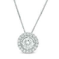 1.00 CT. T.W. Diamond Frame Pendant in 14K White Gold|Peoples Jewellers