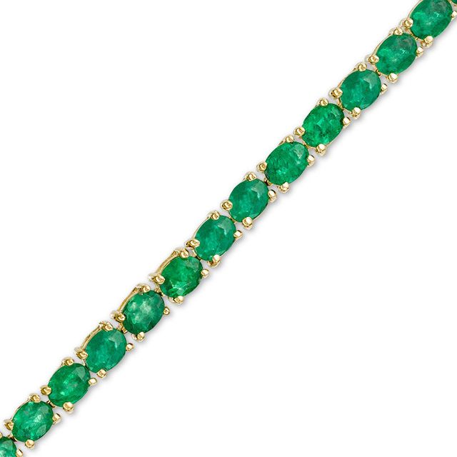 EFFY™ Collection Oval Emerald Tennis Bracelet in 14K Gold|Peoples Jewellers