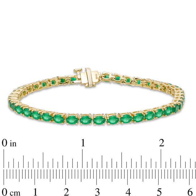 EFFY™ Collection Oval Emerald Tennis Bracelet in 14K Gold|Peoples Jewellers