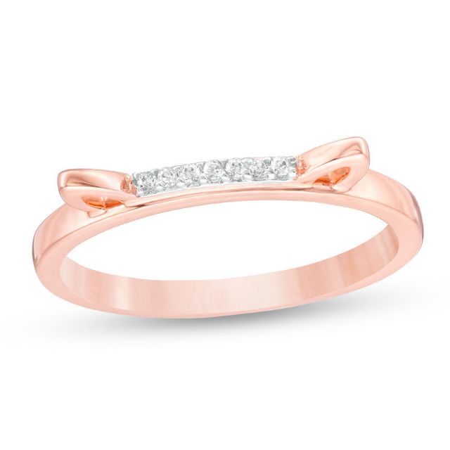 Diamond Accent Cat Ears Ring in 10K Rose Gold|Peoples Jewellers