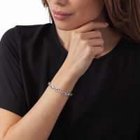 0.10 CT. T.W. Diamond Teardrop Bracelet in Sterling Silver|Peoples Jewellers