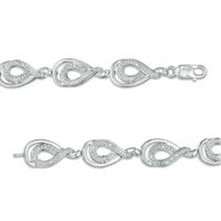 0.10 CT. T.W. Diamond Teardrop Bracelet in Sterling Silver|Peoples Jewellers