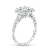 1.50 CT. T.W. Quad Princess-Cut Diamond Frame Bridal Set in 14K Two-Toned Gold|Peoples Jewellers