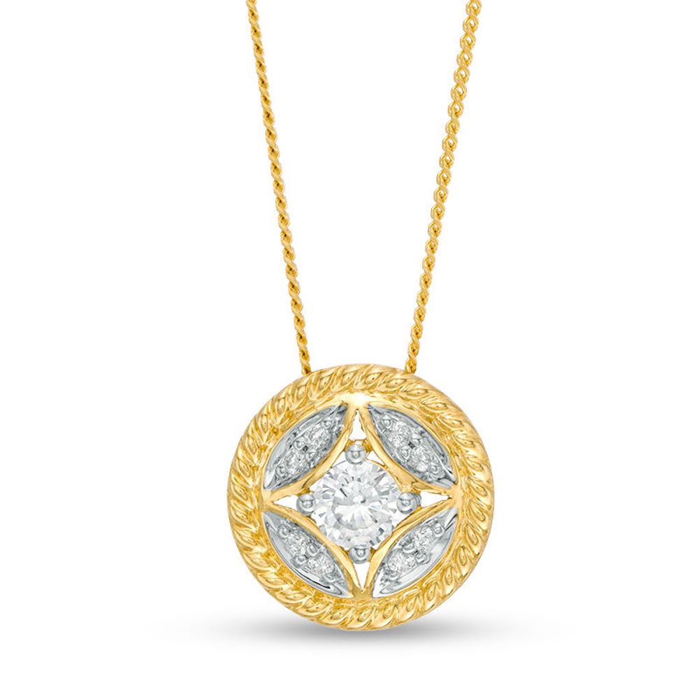 0.25 CT. T.W. Certified Canadian Diamond Disc Pendant 10K Gold (I/I2)|Peoples Jewellers