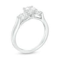 1.50 CT. T.W. Certified Canadian Diamond Three Stone Engagement Ring in 14K White Gold (I/I2)|Peoples Jewellers